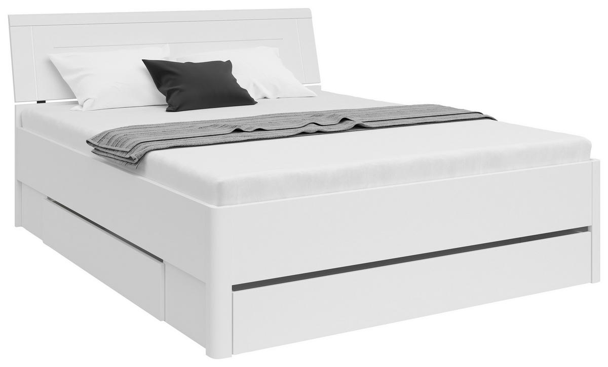 STAURAUMBETT 160/200 cm,  in Weiß,  - Graphitfarben/Weiß, KONVENTIONELL, Holzwerkstoff (160/200cm)