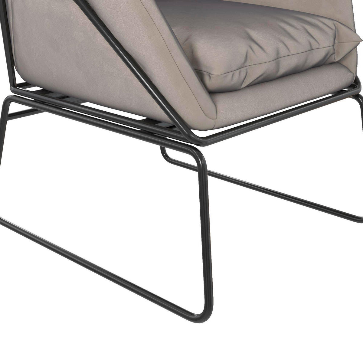 STUHL  in Stahl Velours  - Schwarz/Grau, Design, Textil/Metall (71/81/66cm) - MID.YOU