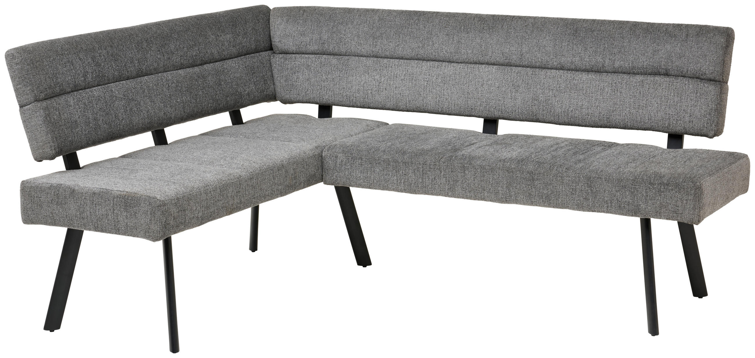 ECKBANK 150/190 cm  in Anthrazit  - Anthrazit/Schwarz, KONVENTIONELL, Textil/Metall (150/190cm) - MID.YOU