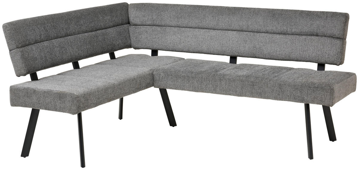 ECKBANK 150/190 cm Webstoff Anthrazit   - Anthrazit/Schwarz, KONVENTIONELL, Textil/Metall (150/190cm) - MID.YOU