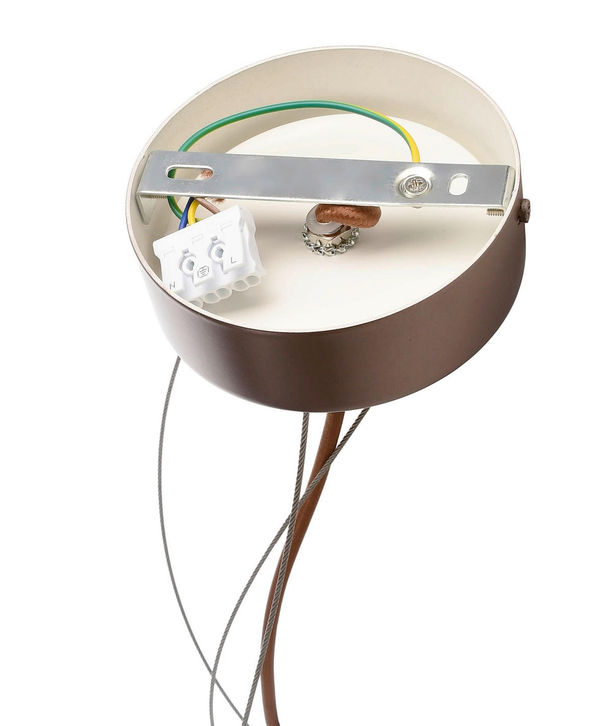 LED-HÄNGELEUCHTE Menkar 40/40/220 cm   - Kupferfarben, Design, Metall (40/40/220cm)