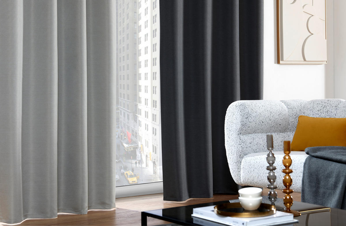 ÖSENVORHANG Verdunkelung  - Beige, KONVENTIONELL, Textil (135/245cm) - Esposa