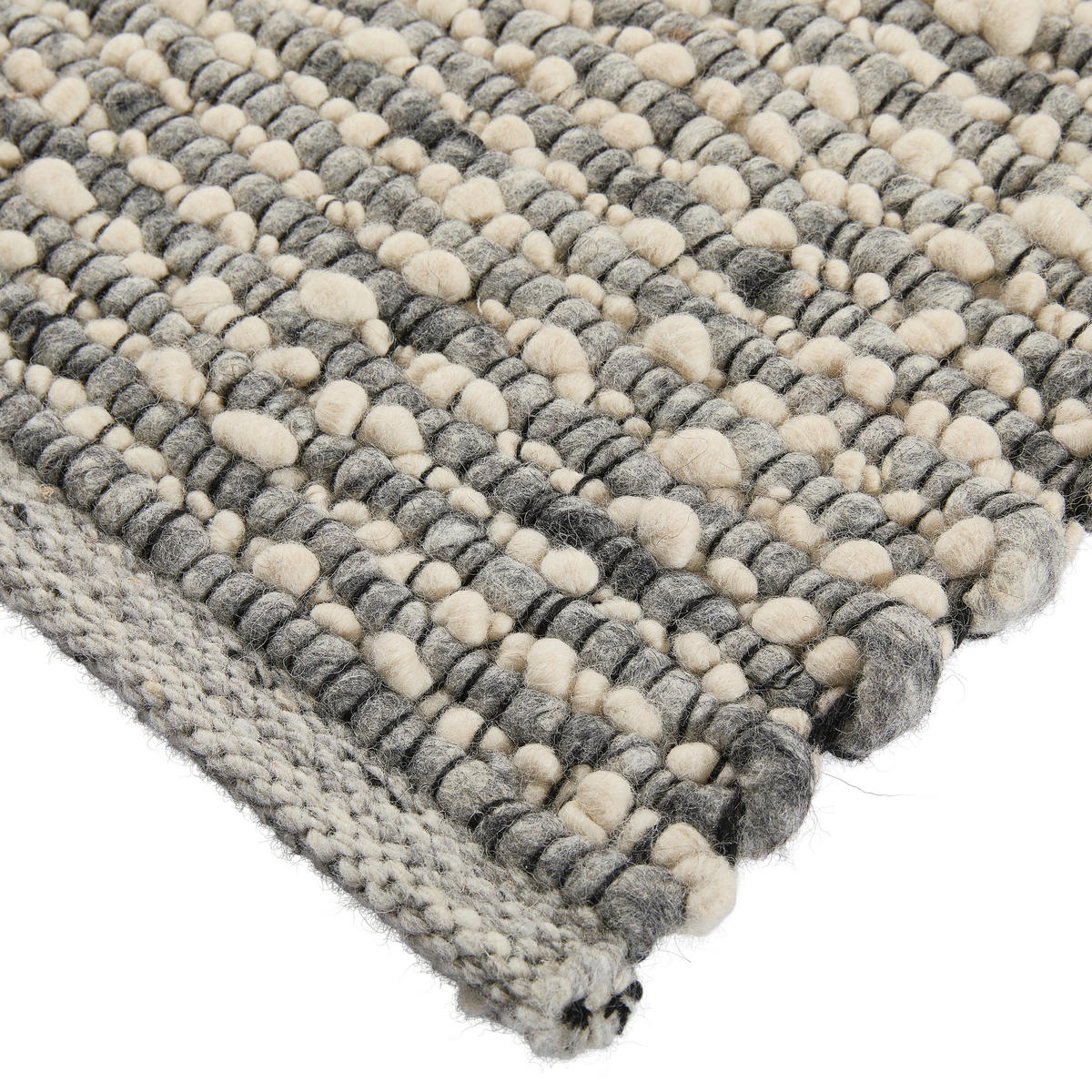 HANDWEBTEPPICH 130/190 cm Grau  - Grau, Basics, Textil (130/190cm) - Linea Natura