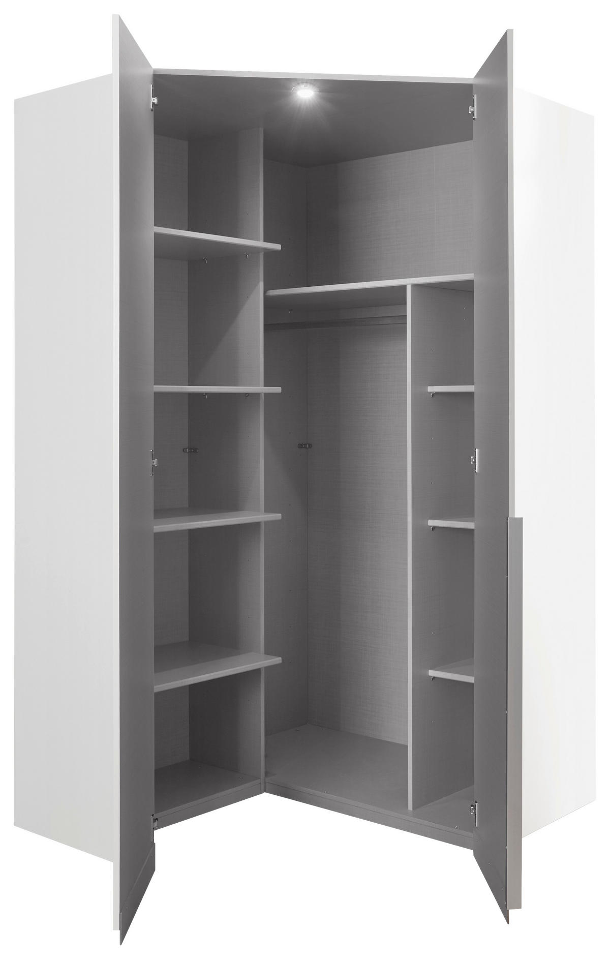 ECKSCHRANK 120/236/120 cm  - Schwarz/Sahara, KONVENTIONELL, Glas/Holzwerkstoff (120/236/120cm) - Hom`in