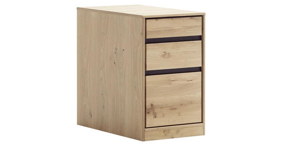 ANSTELLCONTAINER Asteiche furniert, massiv Eiche Bianco  - Eiche Bianco, KONVENTIONELL, Holz/Holzwerkstoff (45/76/80cm) - Linea Natura