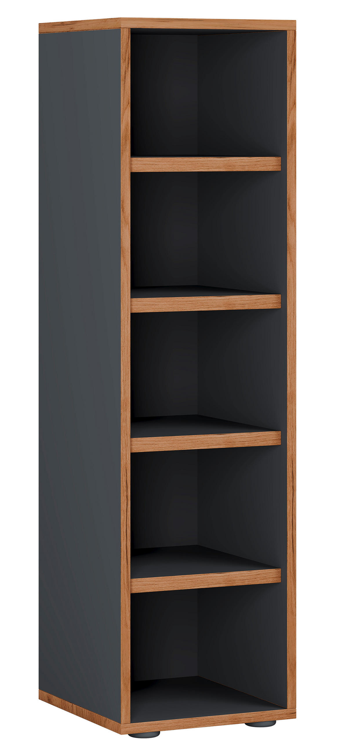 SCHUHREGAL 30/110/33 cm  - Honigeiche/Anthrazit, Design, Holzwerkstoff/Kunststoff (30/110/33cm) - MID.YOU
