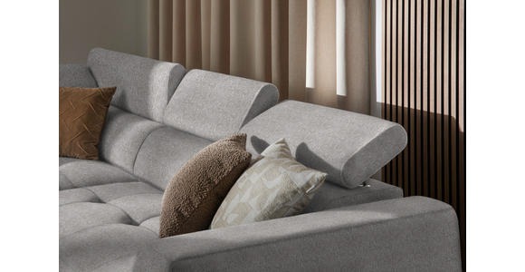 ECKSOFA in Struktur Taupe 205/284 cm - Taupe/Schwarz, Design, Kunststoff/Textil (205/284cm) - Xora