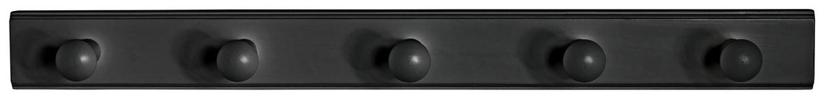 HAKENLEISTE  in massiv Schwarz  - Schwarz, Design, Holz (60/6/8cm)