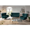 3-SITZER-SOFA in Mikrofaser Grün  - Grün, Design, Holz/Textil (187/101/95cm) - Stylife