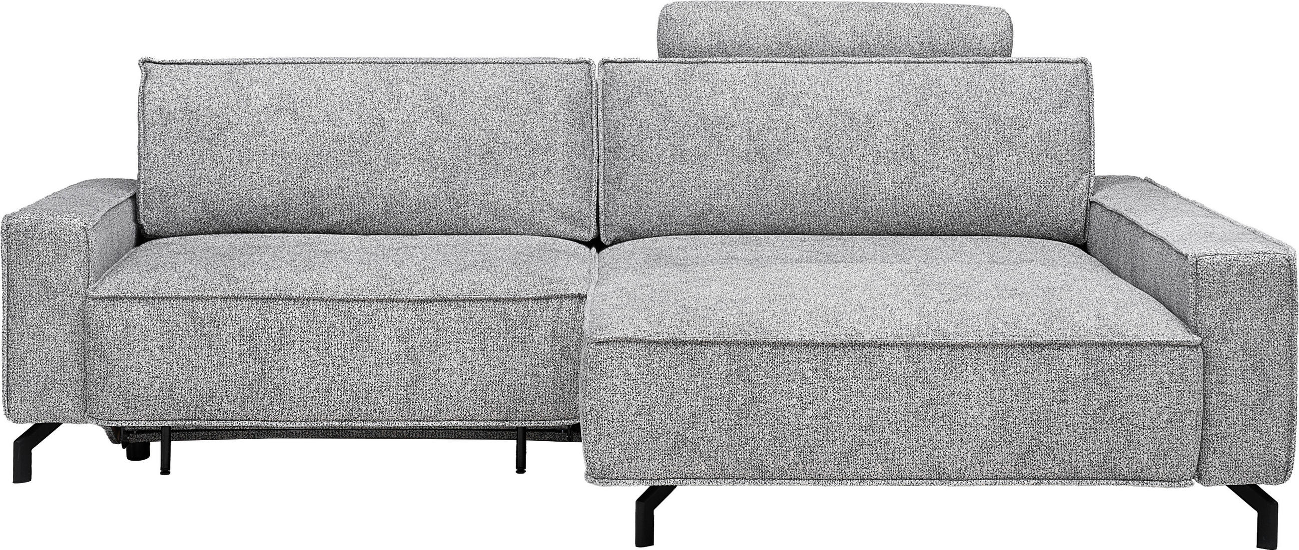 ECKSOFA in Mikrofaser Naturfarben  - Schwarz/Naturfarben, Design, Textil (246/164cm) - Sedda