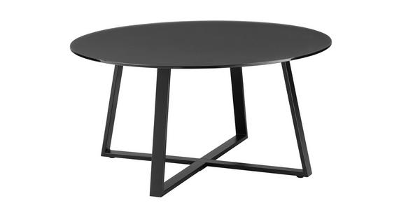 COUCHTISCH 80/80/40 cm rund Grau, Schwarz - Schwarz/Grau, Design, Keramik/Metall (80/80/40cm) - Carryhome