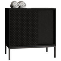 WASCHBECKENUNTERSCHRANK 60/62/32 cm  - Schwarz, MODERN, Holzwerkstoff/Metall (60/62/32cm) - MID.YOU