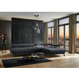 ECKSOFA in Chenille Dunkelgrau  305/224 cm  - Dunkelgrau/Schwarz, Design, Textil/Metall (305/224cm) - Dieter Knoll