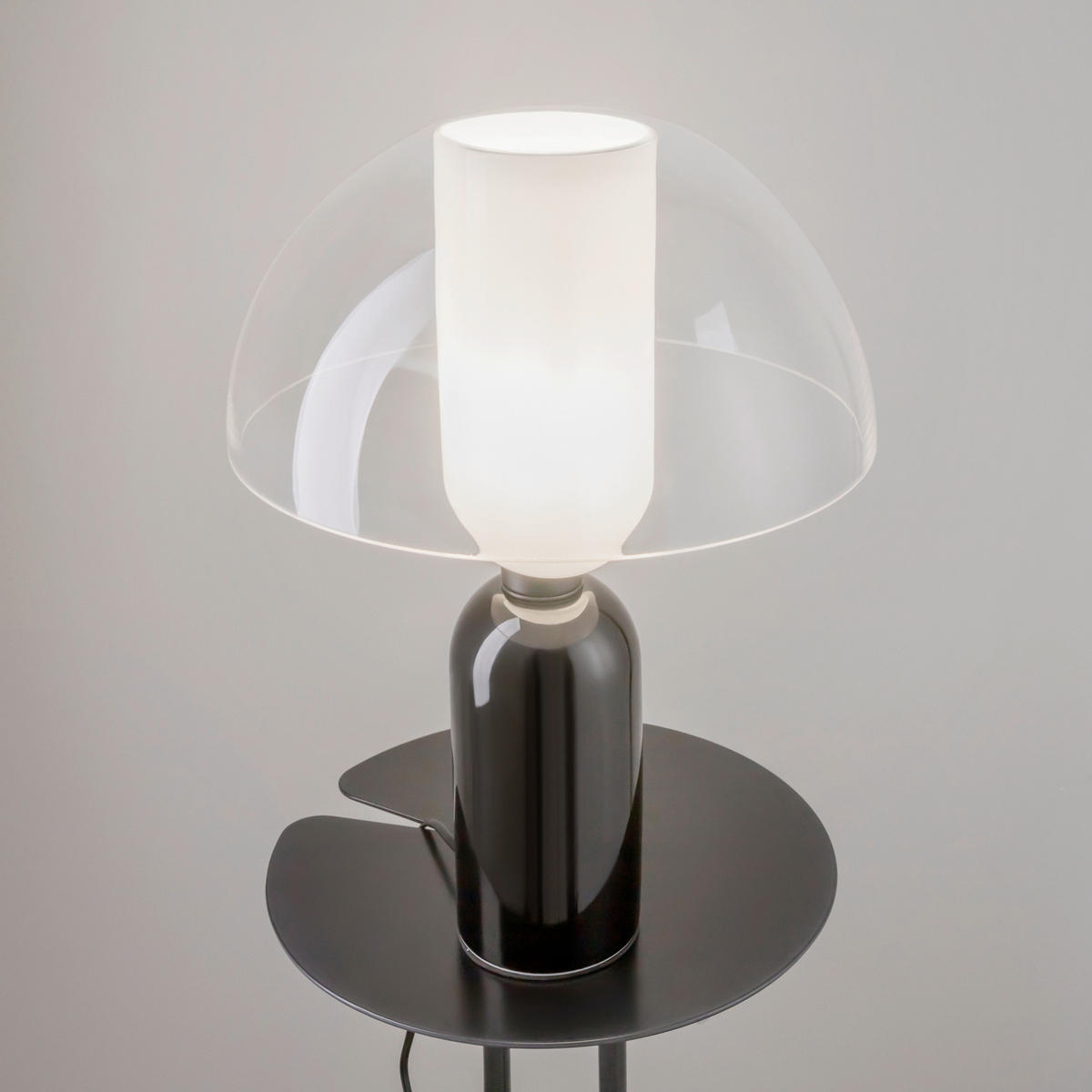 TISCHLEUCHTE - Transparent/Schwarz, Design, Keramik/Metall (30/42,5cm) - MAYTONI
