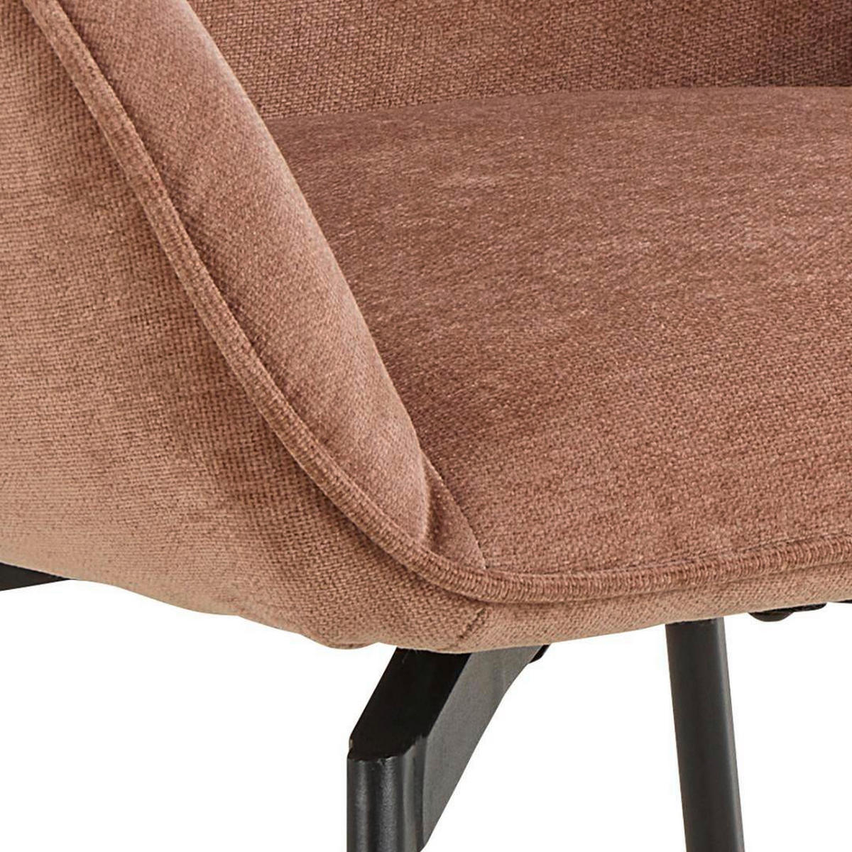 STOL MED ARMSTÖD 2 styck automatisk funktion för återfjädring struktur   - svart, Design, metall/textil (58,5/83,5/55,5cm) - Best Price