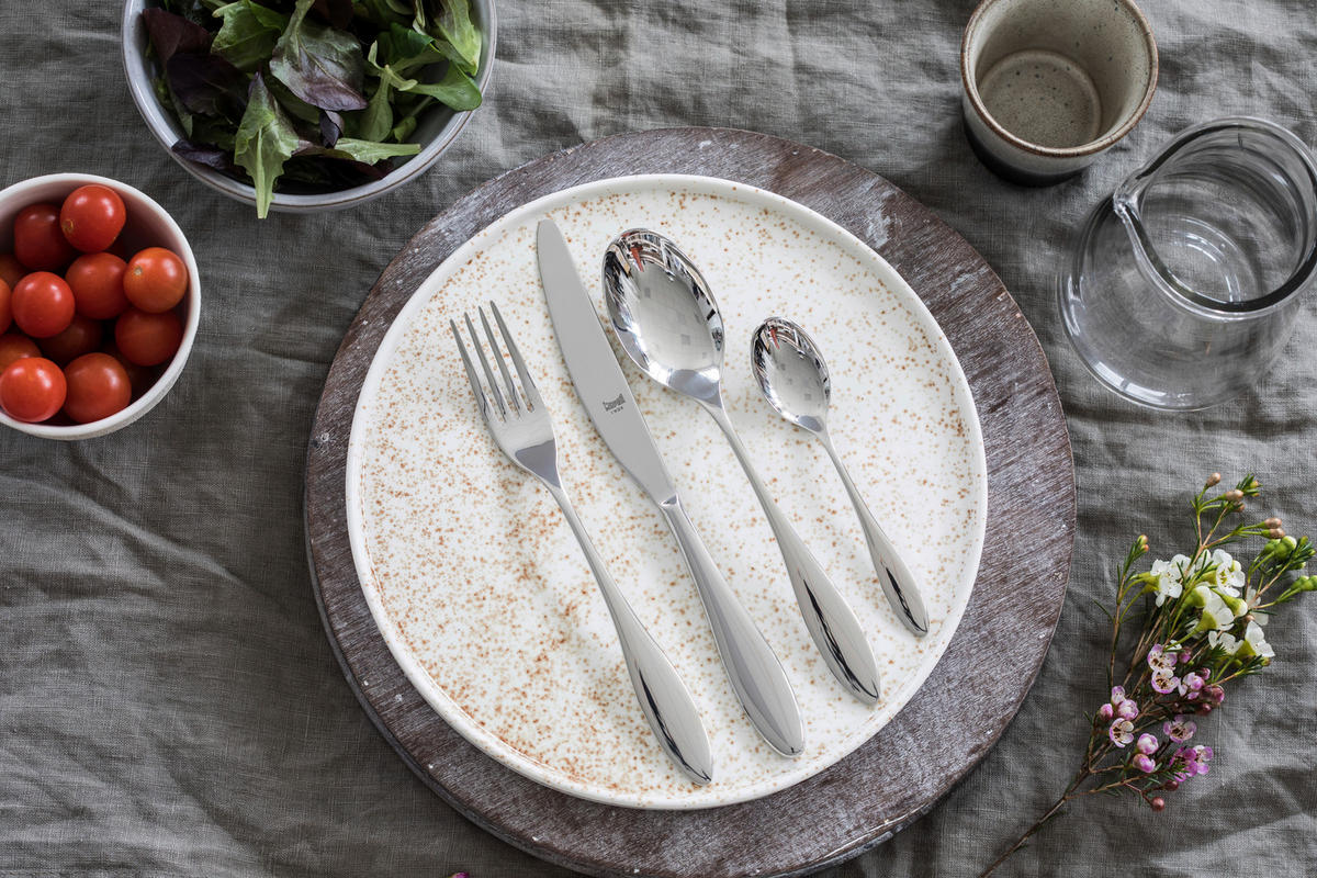 BESTECK-SET 30-teilig   - Edelstahlfarben, Basics, Metall (1,500kg)