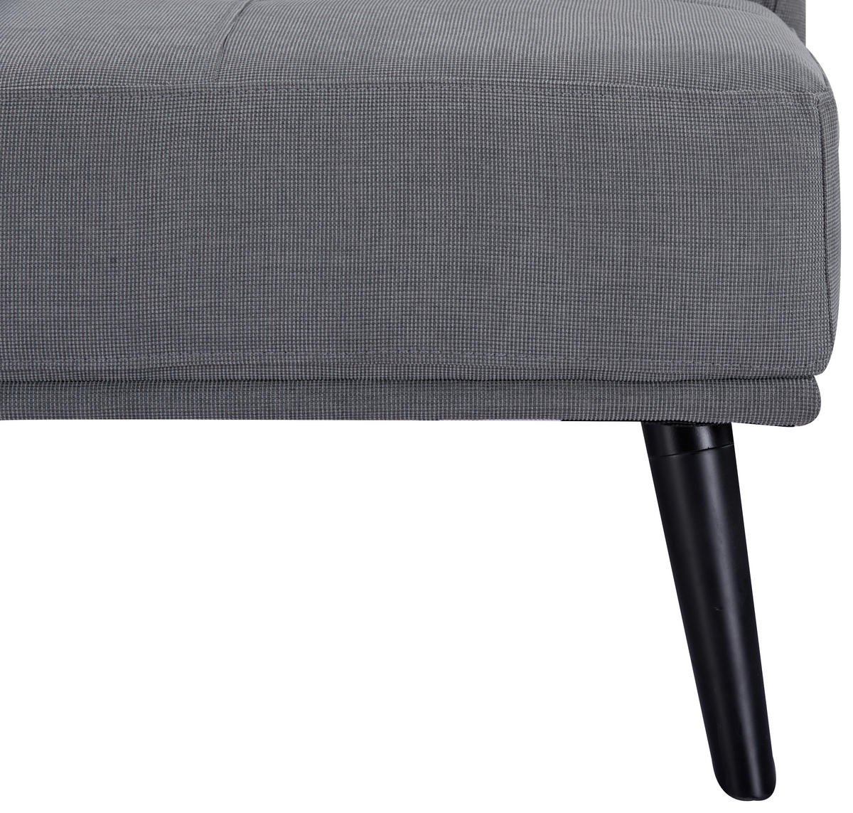 SCHLAFSOFA in Webstoff Grau  - Schwarz/Grau, Design, Holz/Textil (191/81/81cm) - MID.YOU