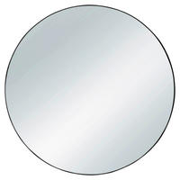 NÁSTENNÉ ZRKADLO 50 cm - čierna, Konventionell, kov/sklo (50cm)