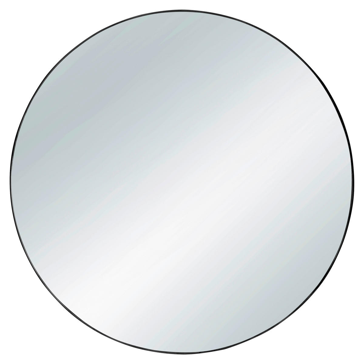 NÁSTENNÉ ZRKADLO 50 cm - čierna, Konventionell, kov/sklo (50cm)