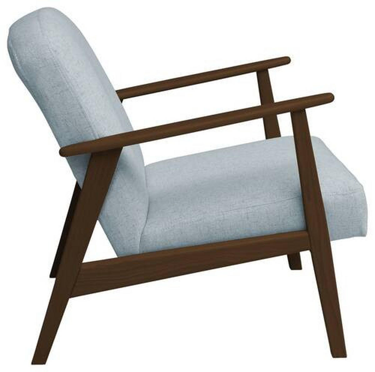 SESSEL in Webstoff Pastellblau, Dunkelbraun  - Pastellblau/Dunkelbraun, Natur, Holz/Textil (63/78/78cm) - Livetastic