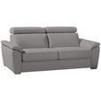 SCHLAFSOFA in Webstoff Grau  - Chromfarben/Grau, KONVENTIONELL, Textil/Metall (206/86/98cm) - Novel