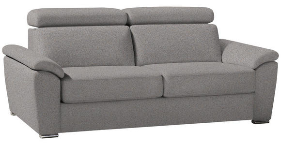 SCHLAFSOFA in Webstoff Grau  - Chromfarben/Grau, KONVENTIONELL, Textil/Metall (206/86/98cm) - Novel