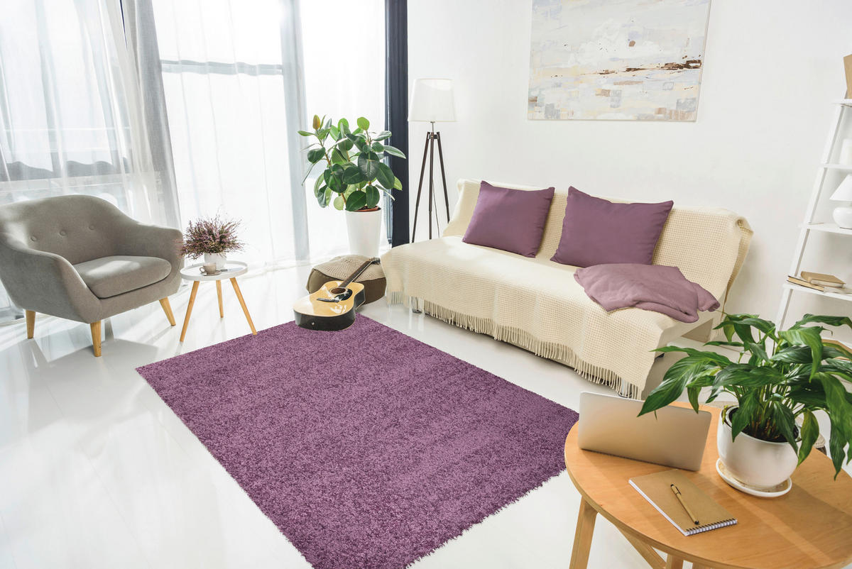SHAGGY 120/170 cm Arya Lila  - Lila, KONVENTIONELL, Textil (120/170cm)