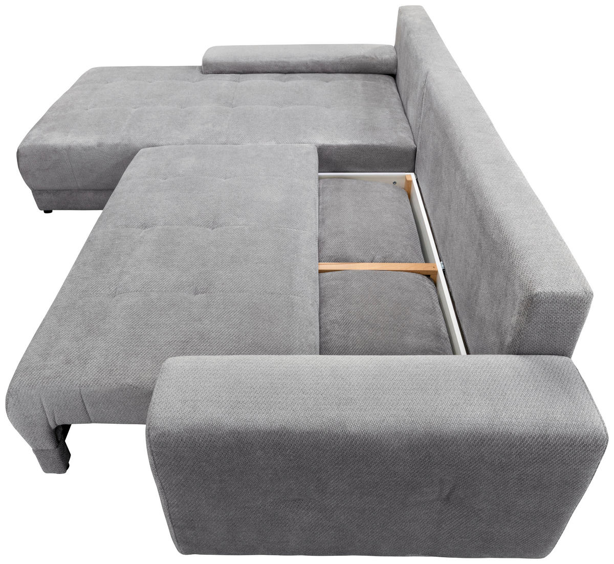 ECKSOFA Hellgrau  - Hellgrau, Trend, Textil (213/208cm) - MID.YOU