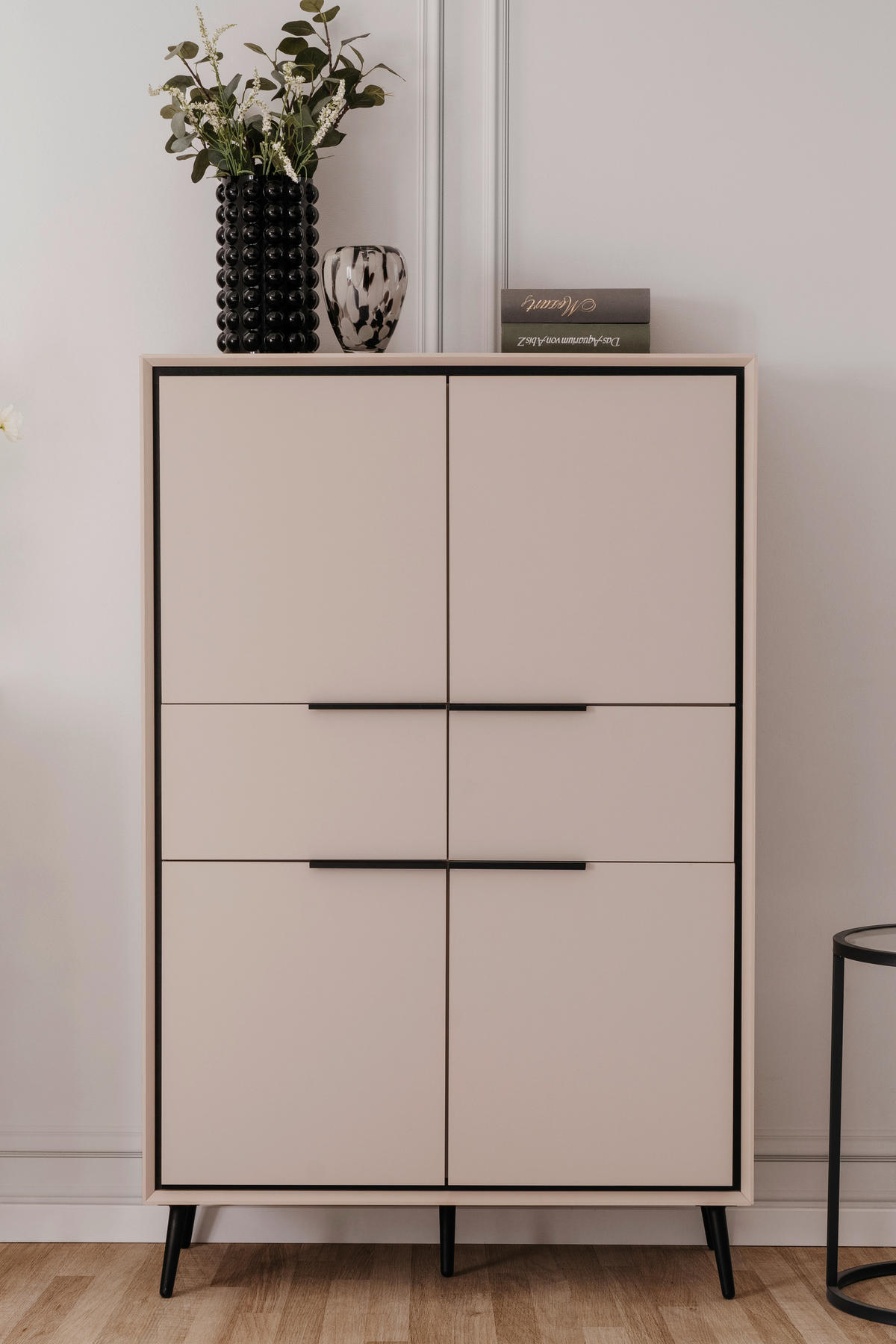 HIGHBOARD  in 90/140/38 cm  - Sandfarben/Schwarz, KONVENTIONELL, Holzwerkstoff/Kunststoff (90/140/38cm) - Livetastic