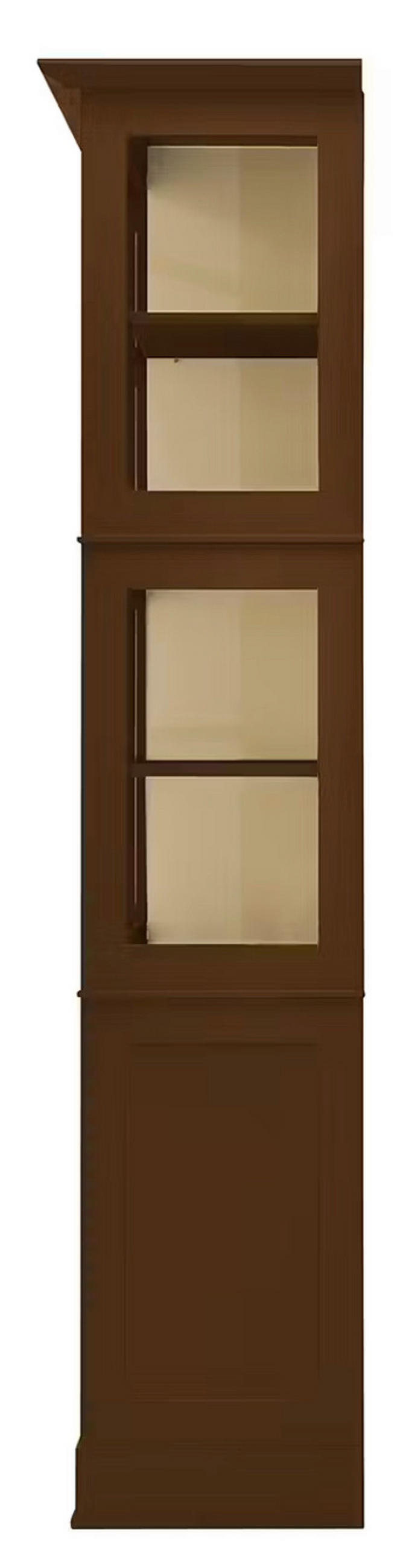 HIGHBOARD UrbanClass  in 190,5/219,5/49 cm  - Nussbaumfarben/Creme, LIFESTYLE, Glas/Holz (190,5/219,5/49cm) - Livetastic