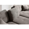 ECKSOFA in Mikrofaser Braun  - Chromfarben/Braun, MODERN, Kunststoff/Textil (276/193cm) - Hom`in