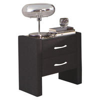 NACHTSCHRANK 52/55/39 cm  - Anthrazit/Silberfarben, Design, Glas/Kunststoff (52/55/39cm) - Carryhome