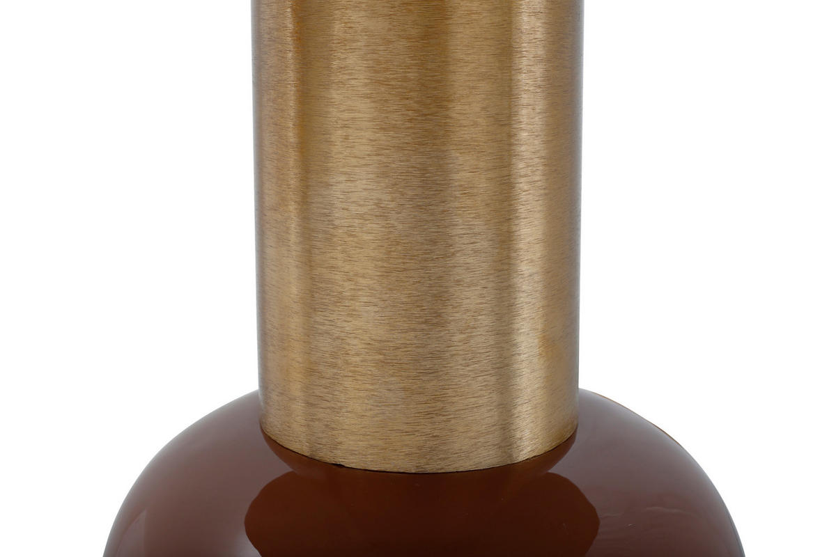 BEISTELLTISCH Braun, Goldfarben  - Goldfarben/Braun, Basics, Metall (49,5/52/49,5cm) - Kayoom