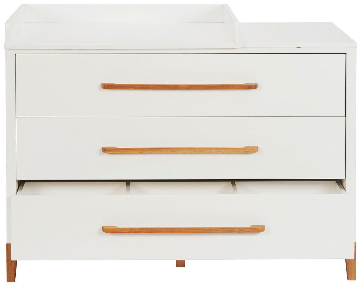 WICKELKOMMODE Scandic 135/92/47 cm  - Eichefarben/Weiß, Design, Holz/Holzwerkstoff (135/92/47cm) - Jimmylee