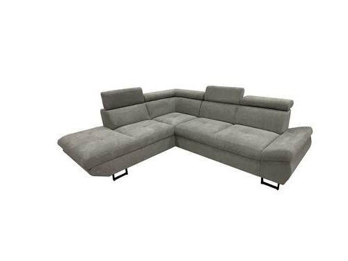 SJEDEĆA GARNITURA tekstil  siva   - siva/crna, Moderno, tekstil/metal (241/274cm) - Hom`in