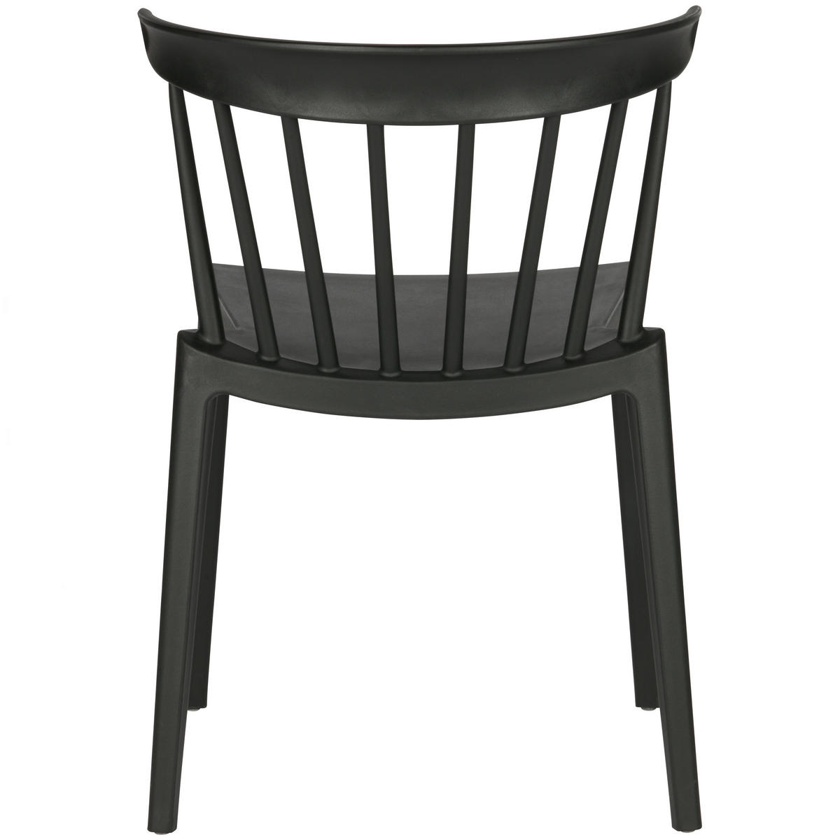 GARTENSTUHL-SET Schwarz  - Schwarz, MODERN, Kunststoff (52/75/53cm) - Gardenson