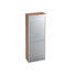 ROLLOSCHRANK - Silberfarben/Nussbaumfarben, KONVENTIONELL, Holzwerkstoff/Metall (80/215,6/42cm) ROLLOSCHRANK - Silberfarben/Nussbaumfarben, KONVENTIONELL, Holzwerkstoff/Metall (80/215,6/42cm)