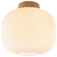 DECKENLEUCHTE  25/23 cm    - Weiß, Trend, Glas/Holz (25/23cm) - Collet's Monde