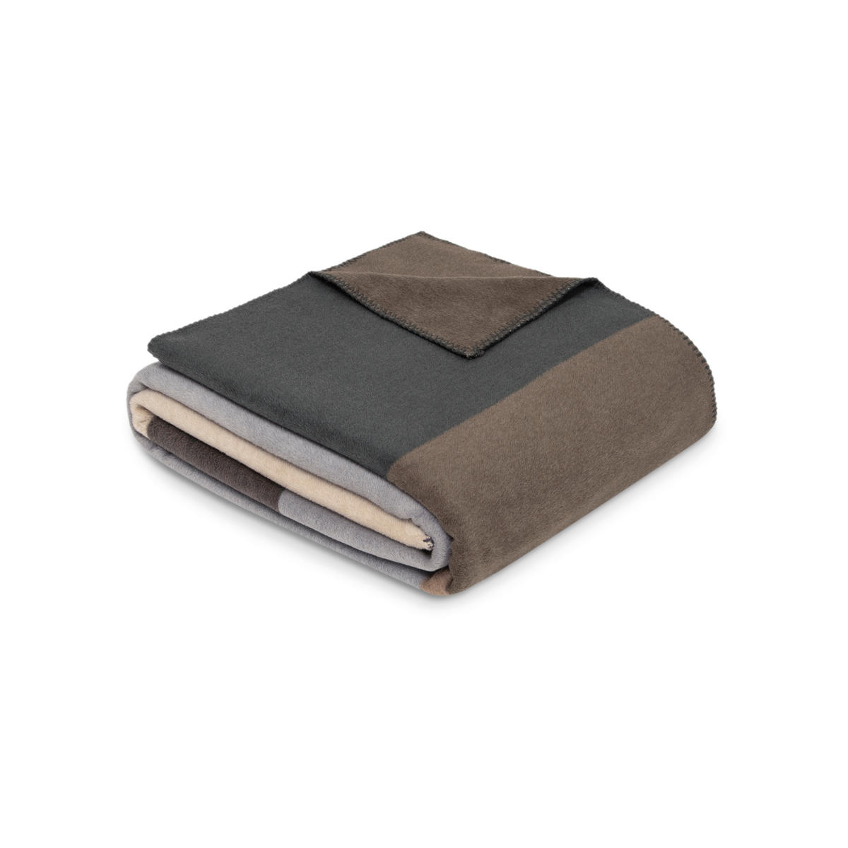 TAKARÓ 150/200 cm  - barna/szürke, Basics, textil (150/200cm) - Novel