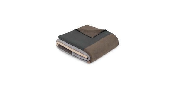 DECKE 150/200 cm - Braun/Grau, Basics, Textil (150/200cm) - Novel
