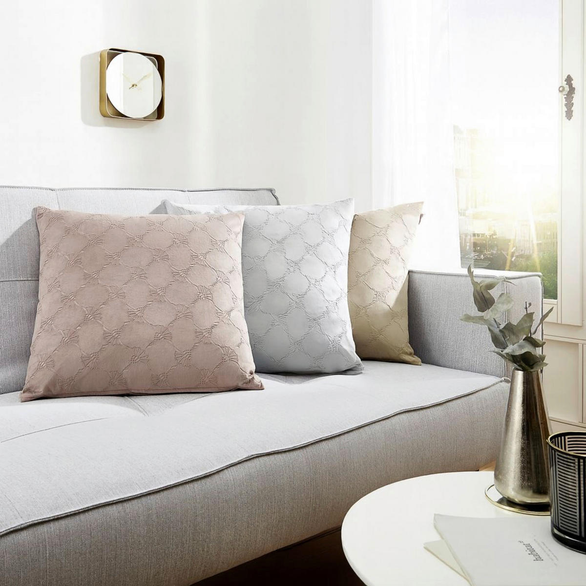 POTAH NA POLŠTÁŘ  45/45 cm - hnědá, Konvenční, textil (45/45cm) - Joop!