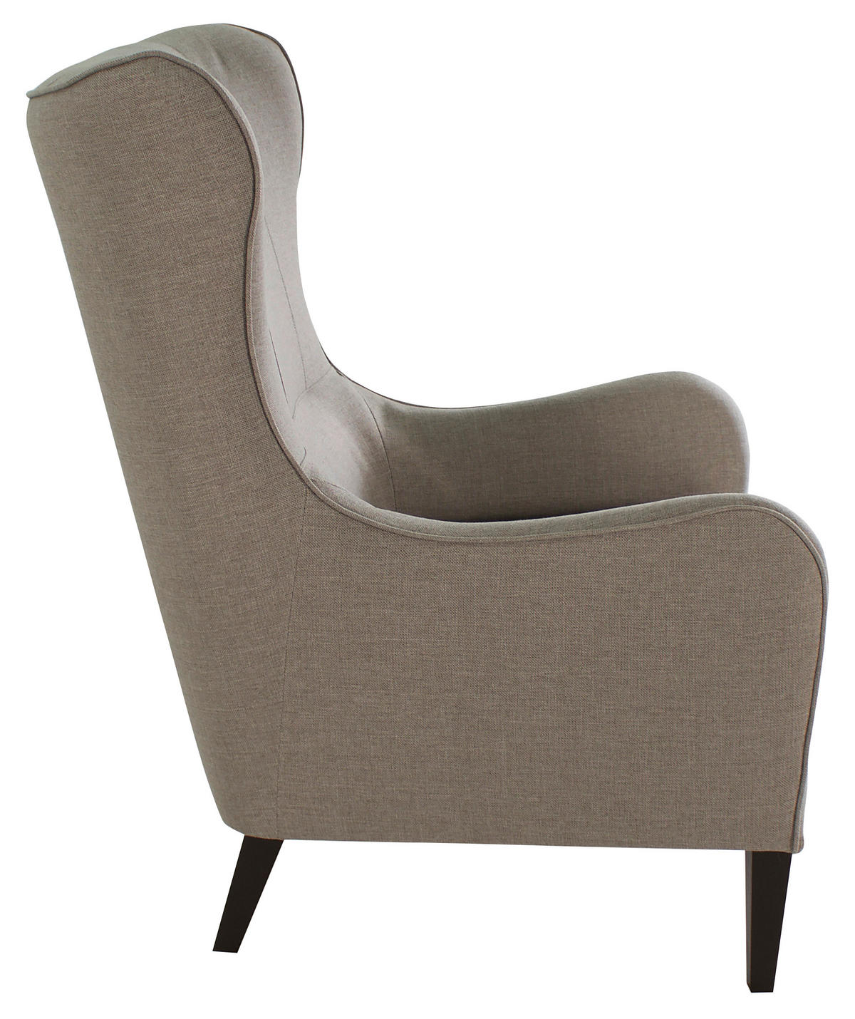 FOTELJ Z OPORO ZA GLAVO,  umazano rjava tekstil - barve wenge/umazano rjava, Design, tekstil/les (73/110/96cm) - Cantus