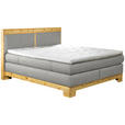 BOXSPRINGBETT 180/200 cm  in Silberfarben  - Silberfarben, Natur, Holz/Textil (180/200cm) - Linea Natura