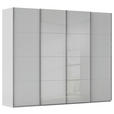 SCHWEBETÜRENSCHRANK 271/223/68 cm 4-türig Grau  - Chromfarben/Grau, KONVENTIONELL, Glas/Holzwerkstoff (271/223/68cm) - Novel