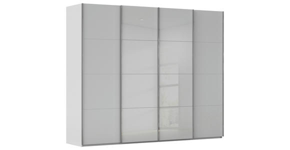 SCHWEBETÜRENSCHRANK 271/223/68 cm 4-türig Grau  - Chromfarben/Grau, KONVENTIONELL, Glas/Holzwerkstoff (271/223/68cm) - Novel