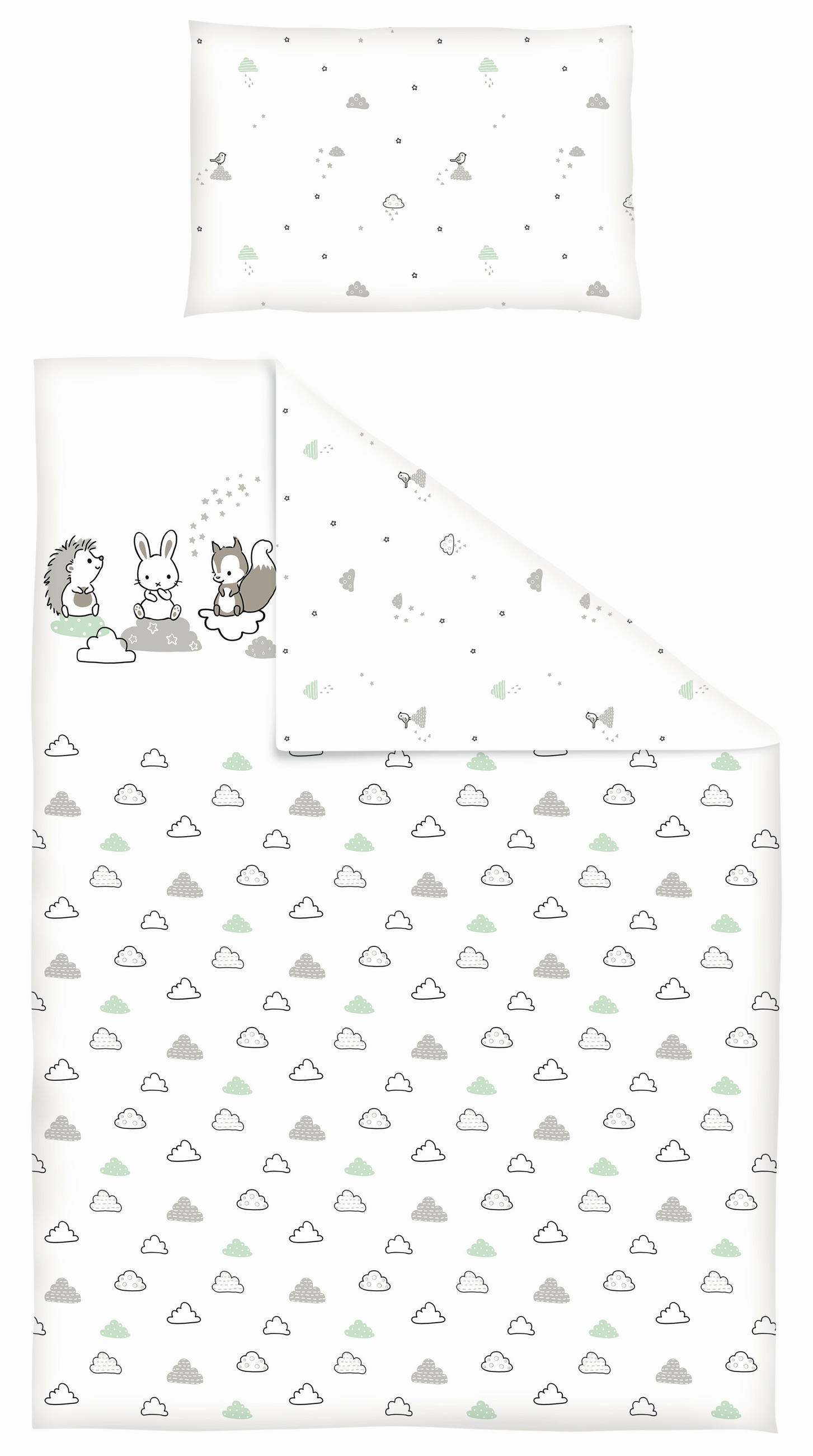 POSTELJNINA ZA DOJENČKE      100/140 cm         - zelena, Basics, tekstil (100/140cm) - My Baby Lou