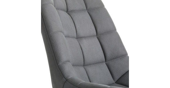 DREHSTUHL in Grau, Schwarz - Schwarz/Grau, KONVENTIONELL, Kunststoff/Textil (65/80-90/62cm) - Carryhome