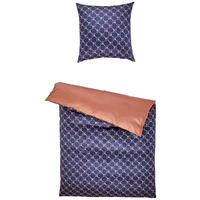 WENDEBETTWÄSCHE 2-teilig Makosatin 135/200 cm  - Braun/Dunkelblau, Design, Textil (135/200cm) - Joop!