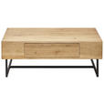 COUCHTISCH in Holz, Holzwerkstoff 110/59,5/40 cm  - Eichefarben/Schwarz, Design, Holz/Holzwerkstoff (110/59,5/40cm) - Novel