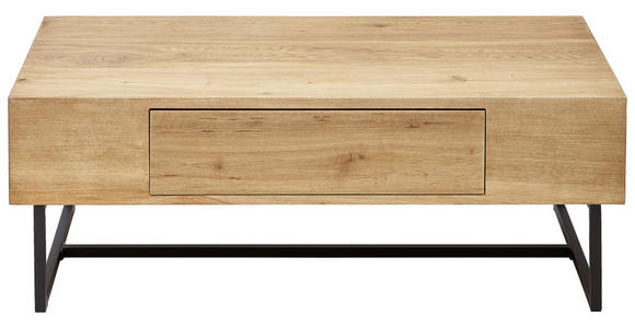 COUCHTISCH in Holz, Holzwerkstoff 110/59,5/40 cm  - Eichefarben/Schwarz, Design, Holz/Holzwerkstoff (110/59,5/40cm) - Novel